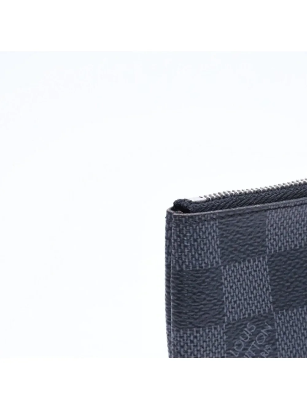Louis Vuitton Pochette Cles Coin Purse Damier Graphite Canvas Black Gray Silver